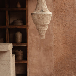The Ocean Tower Shell Chandelier - Natural - L