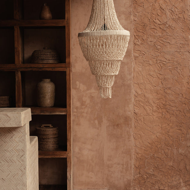 The Ocean Tower Shell Chandelier - Natural - L