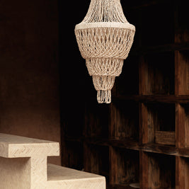 The Ocean Tower Shell Chandelier - Natural - L