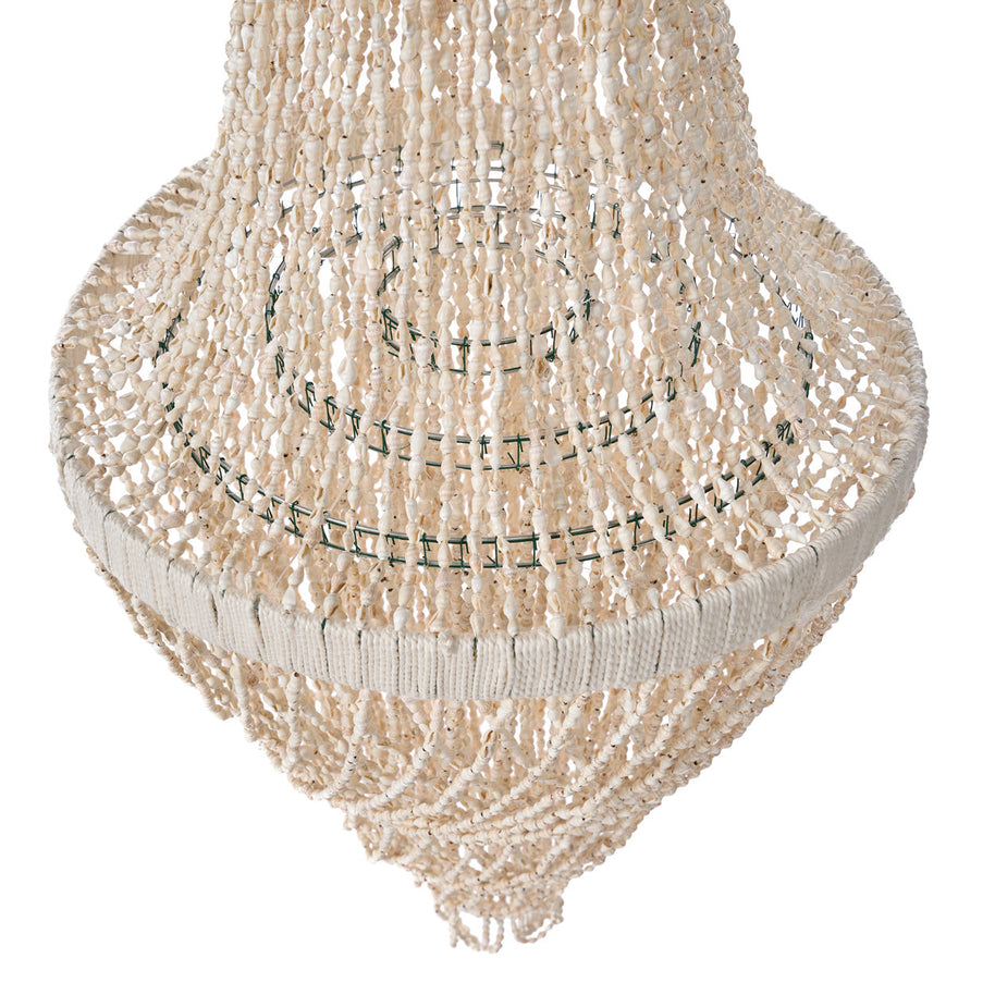 The Ocean Tower Shell Chandelier - Natural - L