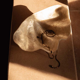 The mother-of-pearl soap dish - white - small