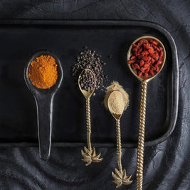 The Palm Tree Salad Spoon - Gold