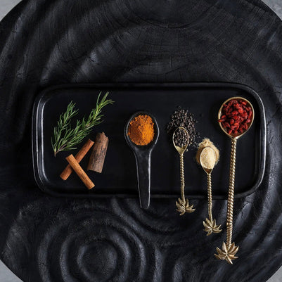 The Palm Tree Salad Spoon - Gold