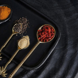 The Palm Tree Salad Spoon - Gold