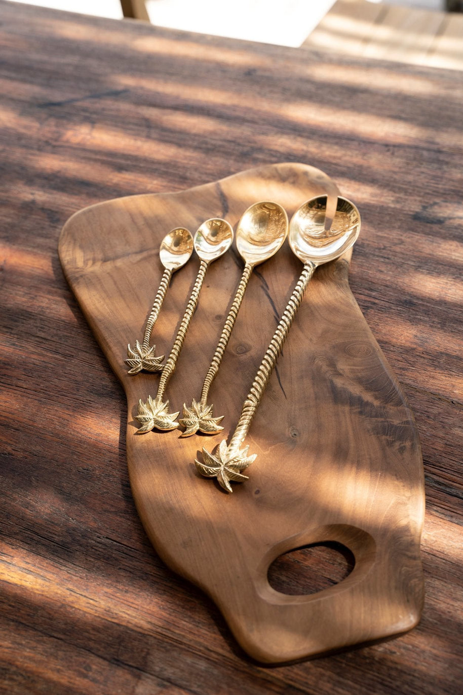 The Palm Tree Salad Fork - Gold