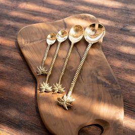 The Palm Tree Salad Fork - Gold