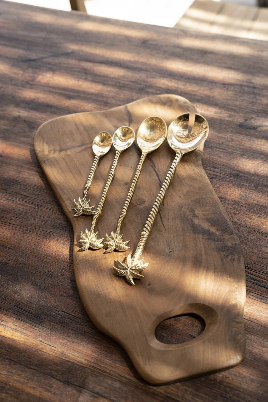 The Palm Tree Long Spoon - Gold