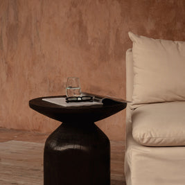The Drumline Side Table - Dark Walnut