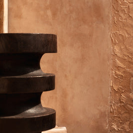 The Mocha Rings Side Table - Dark Walnut