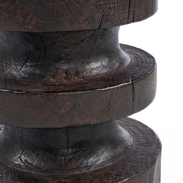 The Mocha Rings Side Table - Dark Walnut