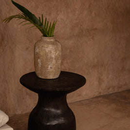 The Hourglass Side Table - Dark Walnut