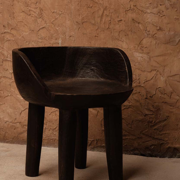 The Sit Happens Low Chair - Dark Walnut