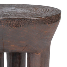 The Java Tripod Side Table - Dark Walnut