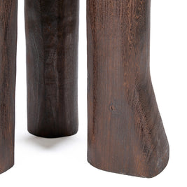 The Java Tripod Side Table - Dark Walnut