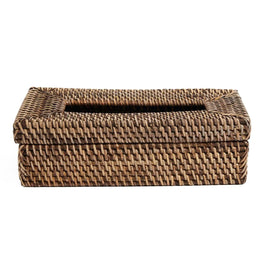 The Rattan Classic Tissue Box - Natural Brown