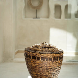 The Colonial Storage Basket - Natural Brown - L