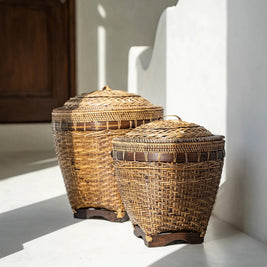 The Colonial Storage Basket - Natural Brown - L