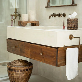 The Colonial Storage Basket - Natural Brown - L