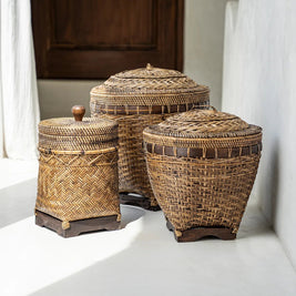The Colonial Storage Basket - Natural Brown - M