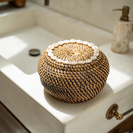The Colonial Peek-a-Boo Basket - Natural Brown - M
