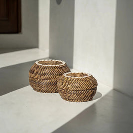 The Colonial Peek-a-Boo Basket - Natural Brown - M