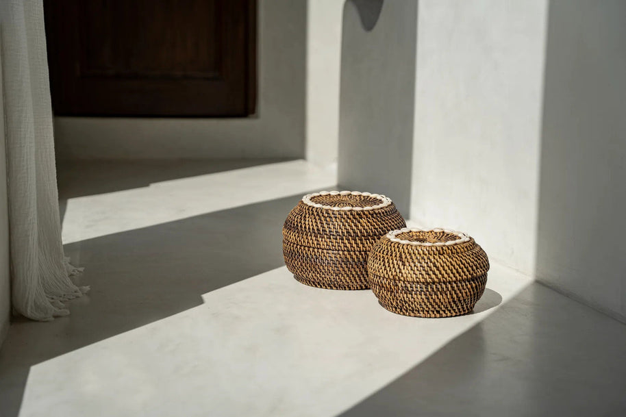 The Colonial Peek-a-Boo Basket - Natural Brown - Small