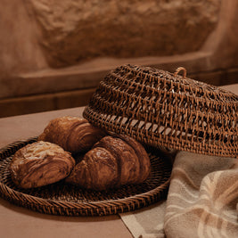 The Rattan Food Cover - Natural Brown - M