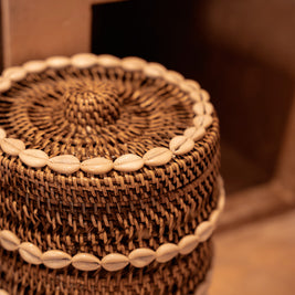 The Shell Storage Bin - Natural Brown