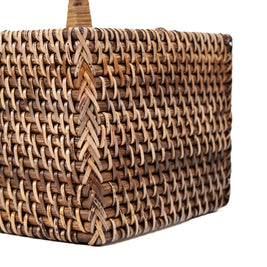 The Rattan Cutlery Caddy No. 4 - Natural Brown