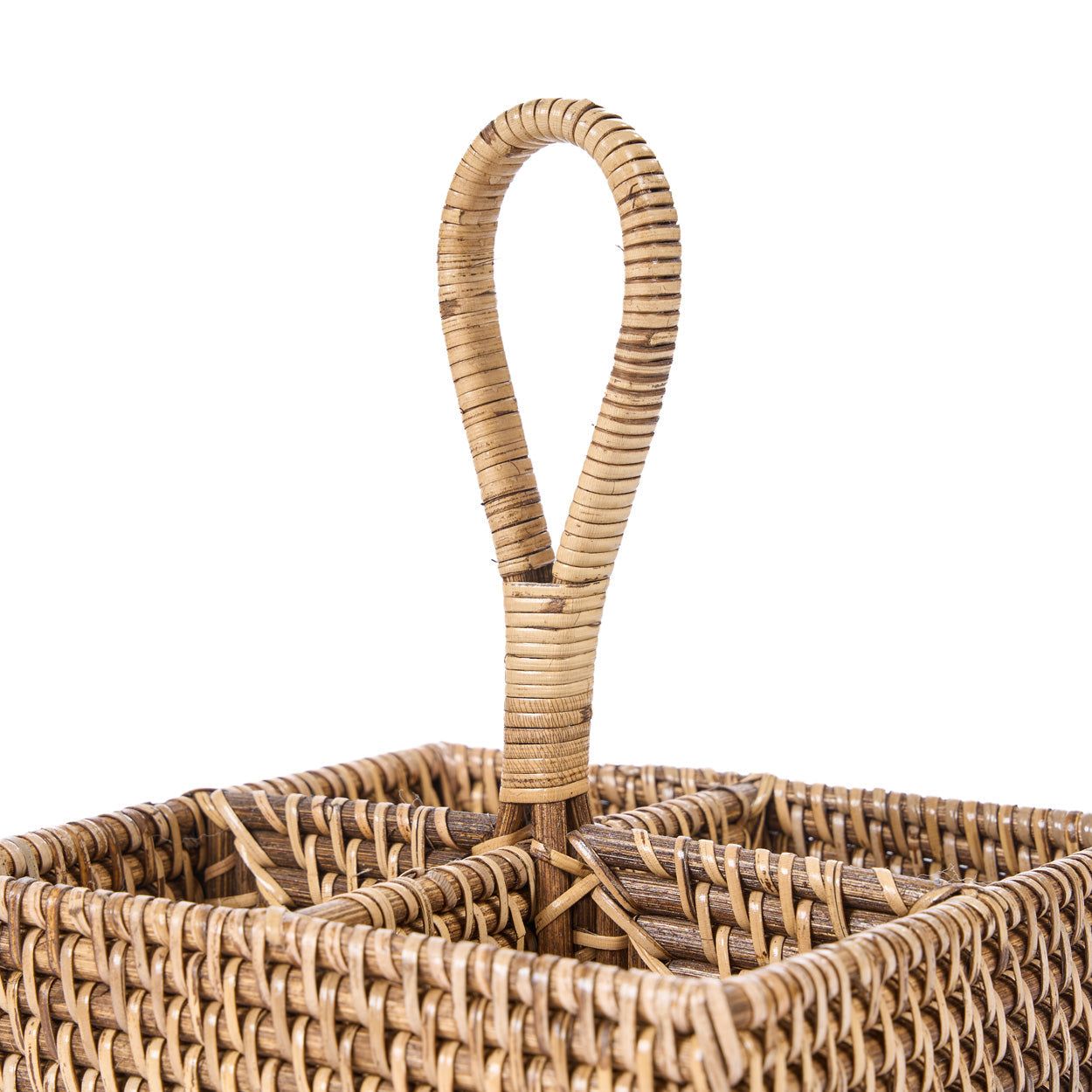 The Rattan Cutlery Caddy No. 4 - Natural Brown