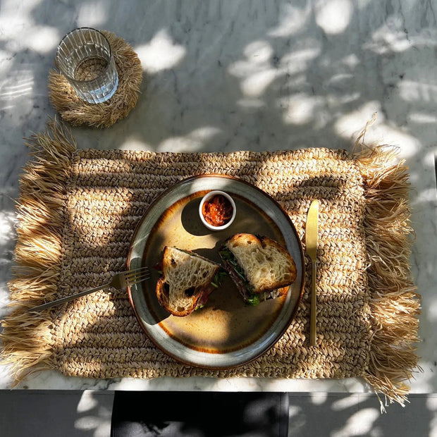 The Fringe Raffia Placemat Rectangular - Natural