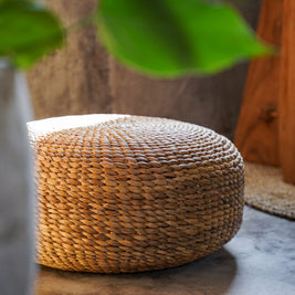 The Hyacinth Pouffe - Natural - M