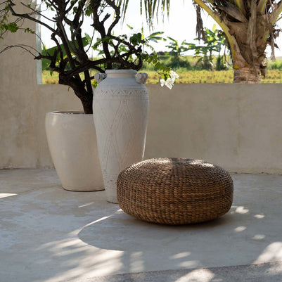 The Hyacinth Pouffe - Natural - M