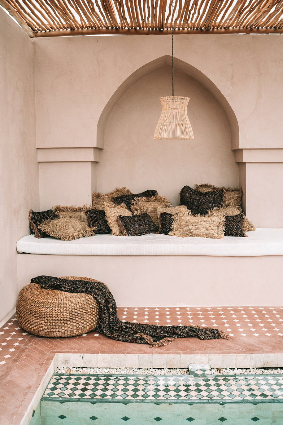 The Hyacinth Pouffe - Natural - M