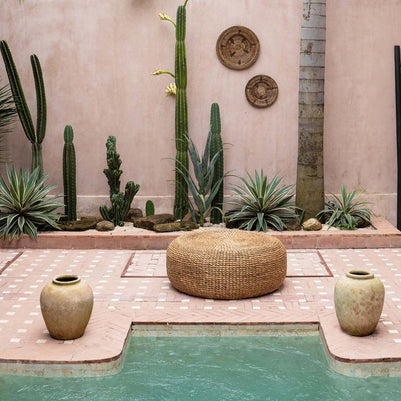 The Hyacinth Pouffe - Natural - M