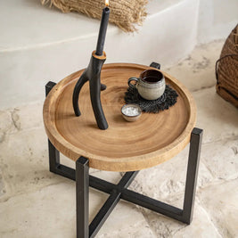 The Fringe Raffia Coaster - Black