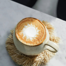 The Fringe Raffia Coaster - Natural