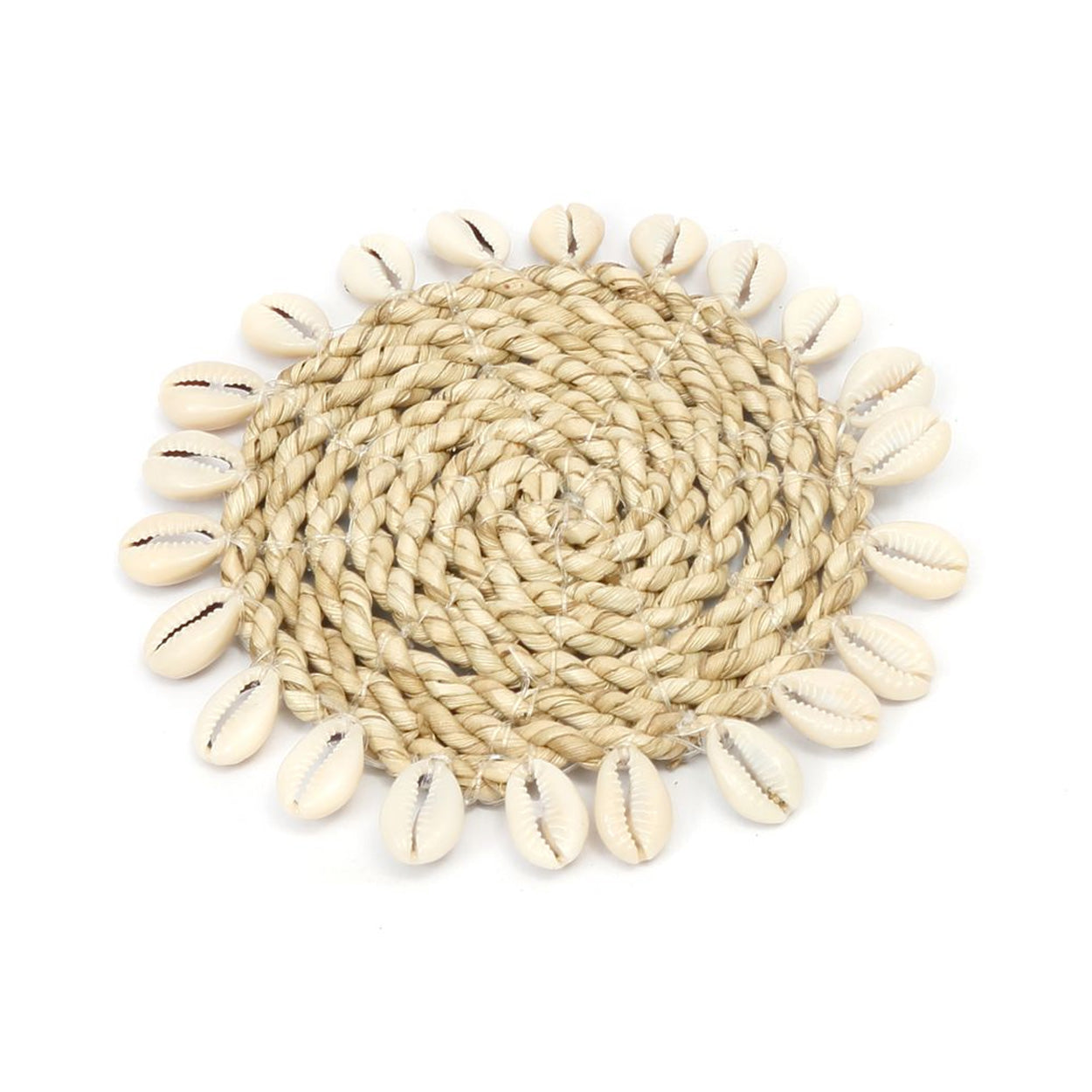 Der Raffia-Muschel-Untersetzer - Natur