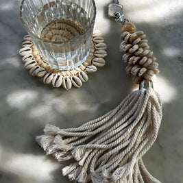 Der Raffia-Muschel-Untersetzer - Natur