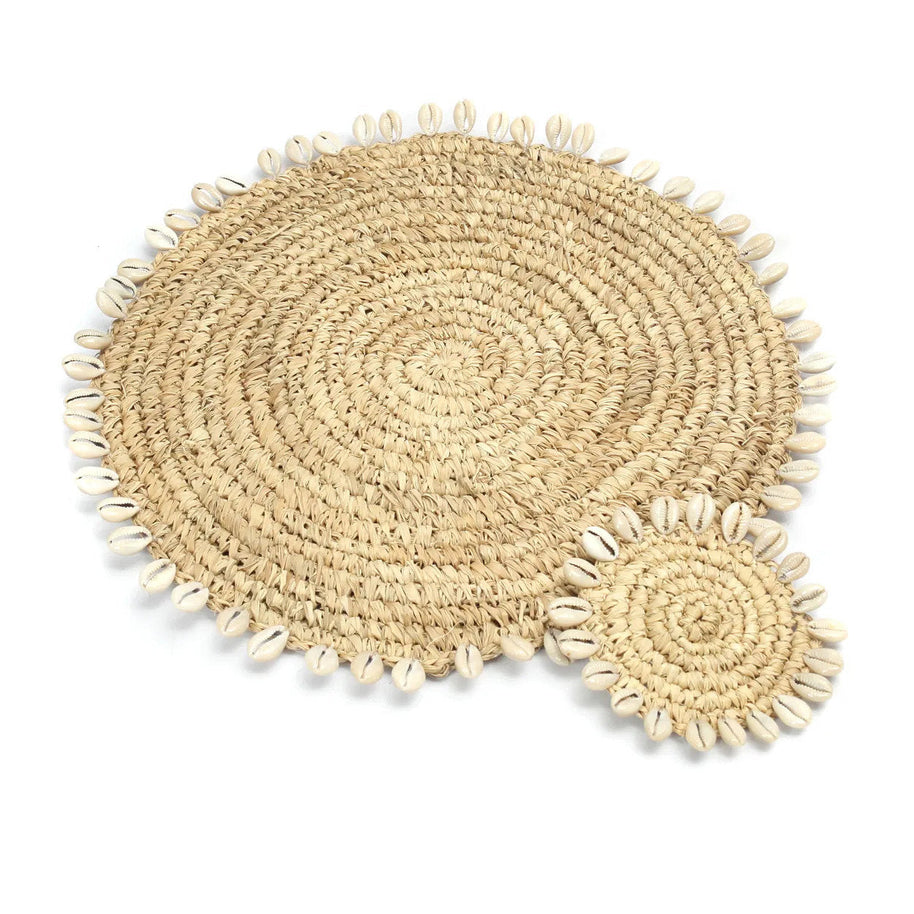 Der Raffia-Muschel-Untersetzer - Natur