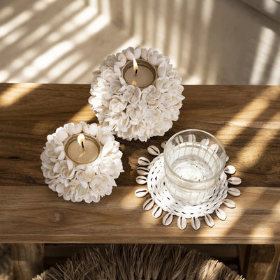 The Seagrass Shell Coaster - White
