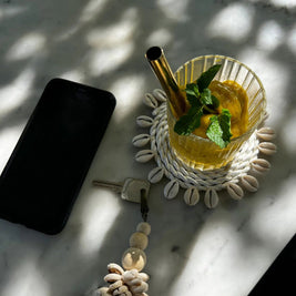 The Seagrass Shell Coaster - White