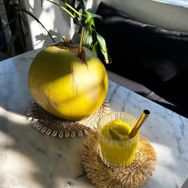 The Seagrass Shell Pan Coaster - Natural