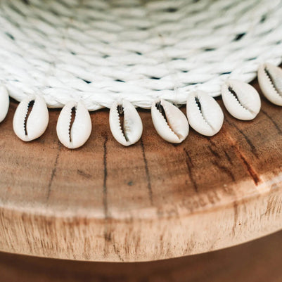The Seagrass Shell Pan Coaster - White