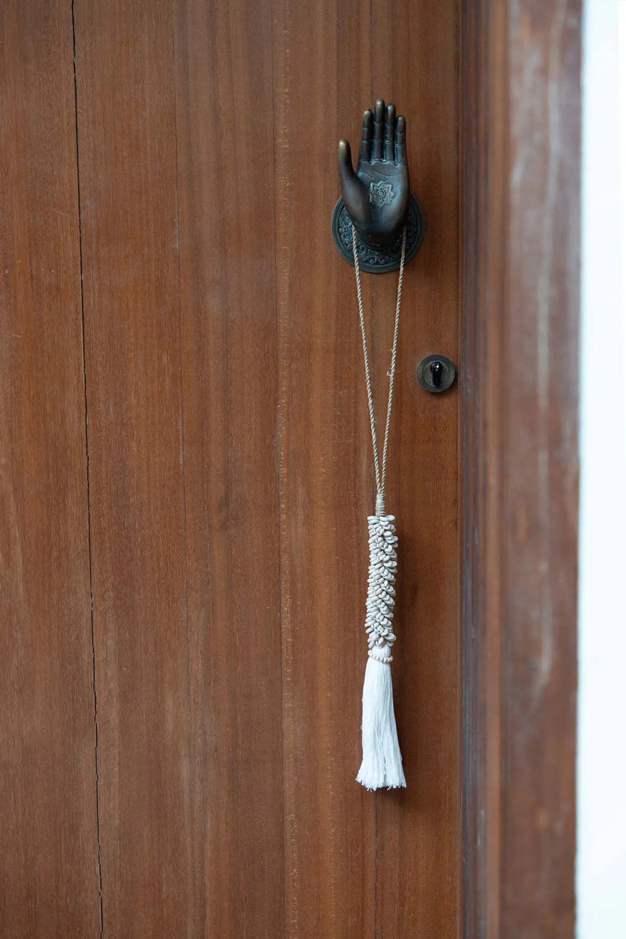 The Cowrie & Cotton Tassel - Natural