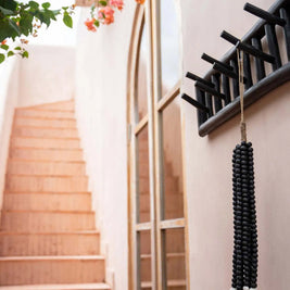 The Wooden Beads Tassel - Black