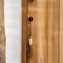 The Cowrie and Raffia Tassel - Natural