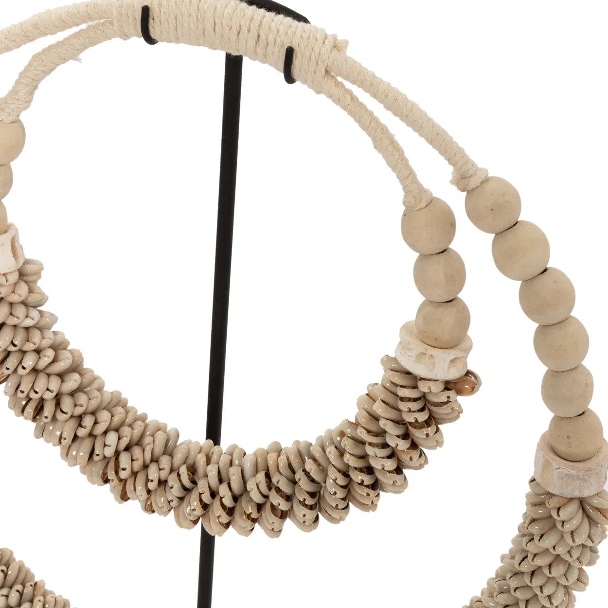 The Double-Shell Necklace on Stand - Natural