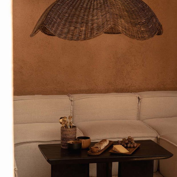 The Wave Pendant - Dark Walnut - L