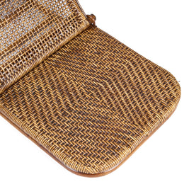 The Rattan Floor Lounger - Dark Walnut